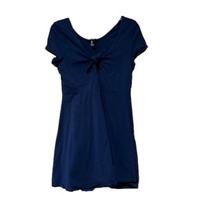 Forever 21 Blue Dress Tie Front Size L